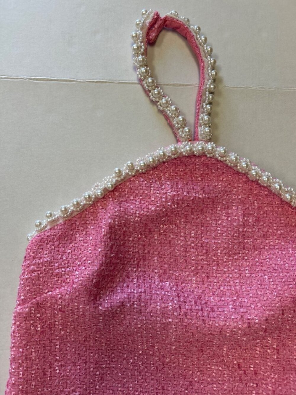 HYACINTH HOUSE Tweed & Pearl Petra Mini Dress Berry Size XS (X2) - Picture 7 of 11